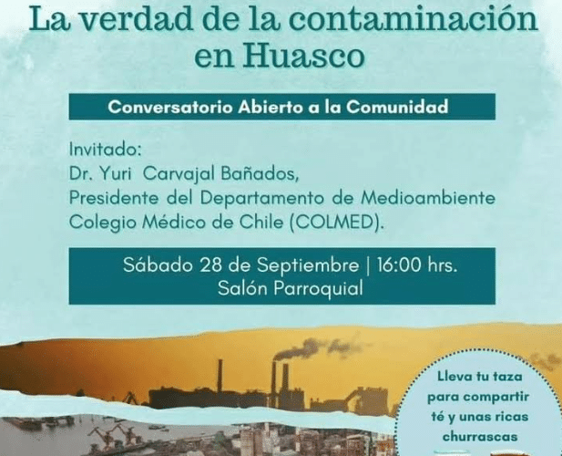 Como Asamblea Ciudadana Huasco Sin Relaves, les invitamos gentilmente a asistir al Conversatorio Abierto